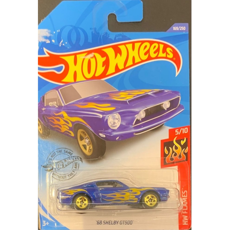 HOT WHEELS - ´68 SHELBY GT500 AZUL DE 2018 5/10 COM BLISTER NORMAL