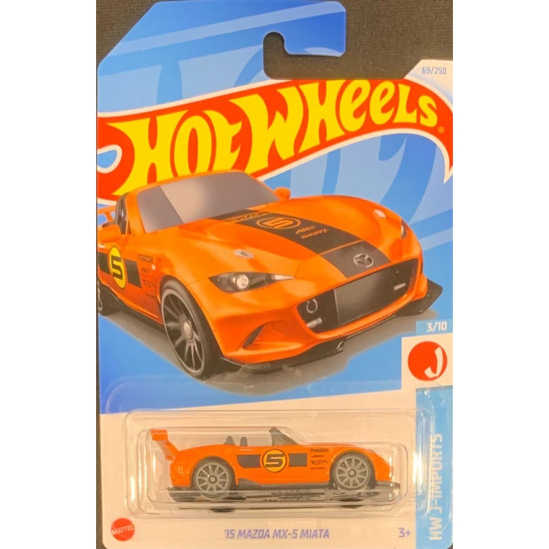 HOT WHEELS - ´15 MAZDA MX-5 MIATA LARANJA DE 2021 3/10 COM BLISTER NORMAL