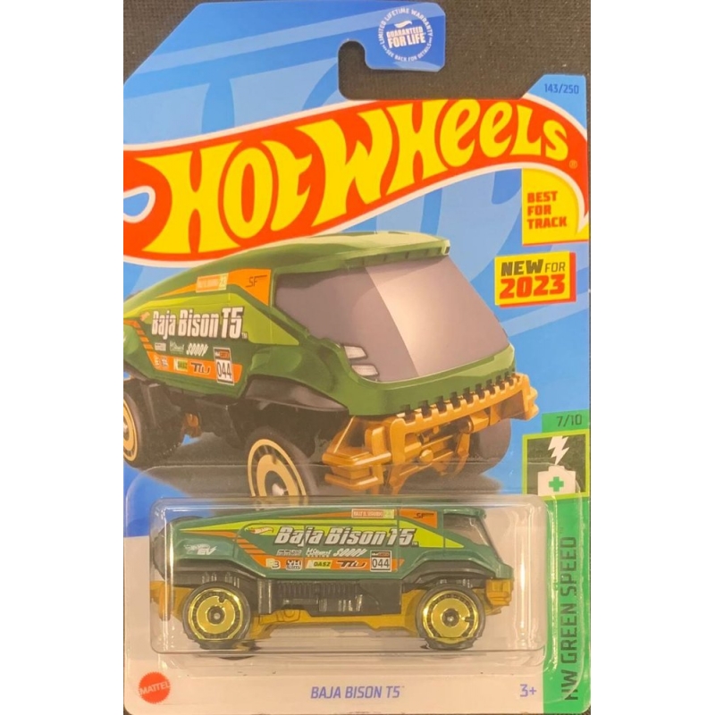 HOT WHEELS - BAJA BISON T5 VERDE DE 2021 7/10 COM BLISTER NORMAL