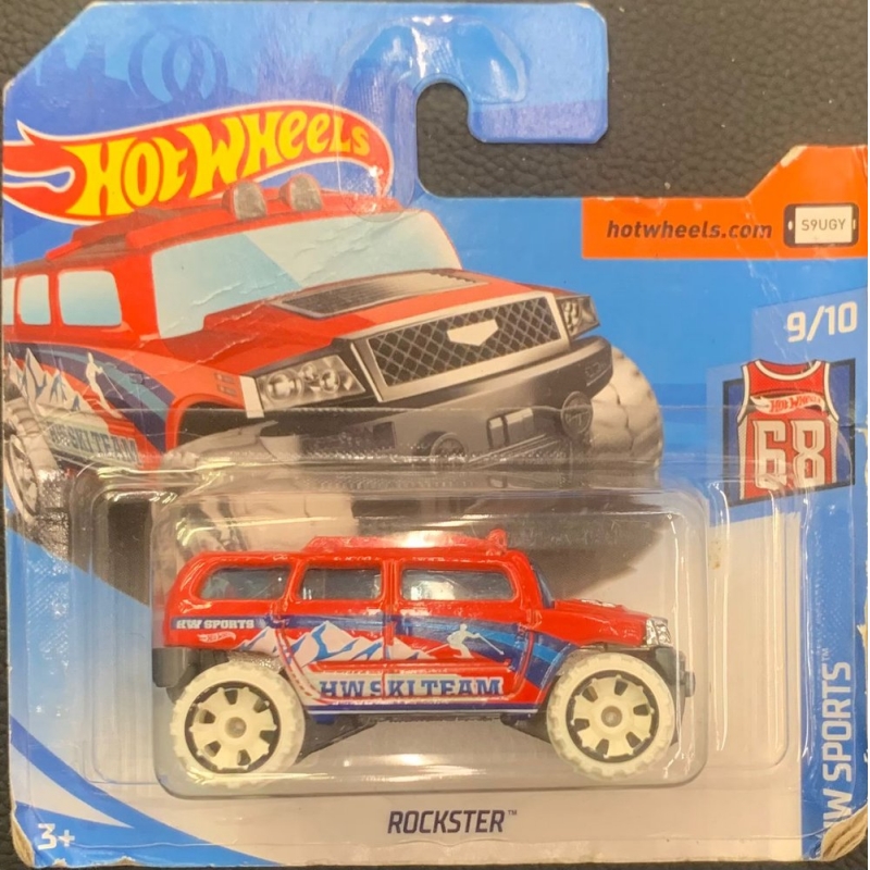 HOT WHEELS - ROCKSTER VERMELHO DE 2017 9/10 COM BLISTER PEQUENO