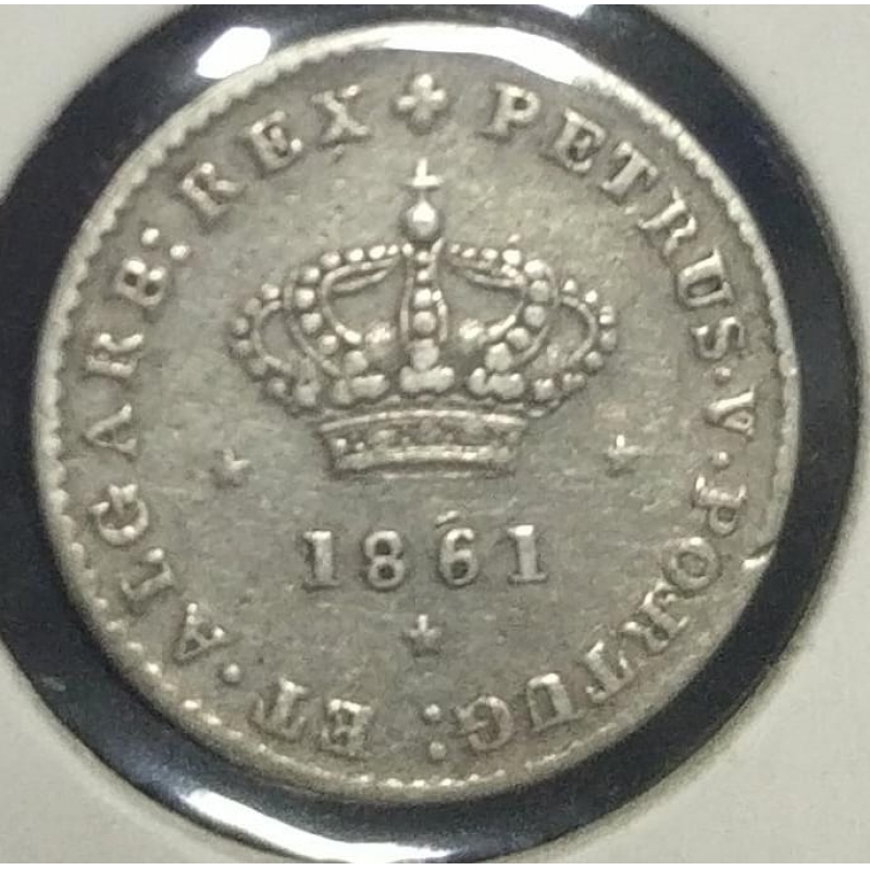 PORTUGAL-MOEDA DE 50 REIS DE 1861 PEDRO V