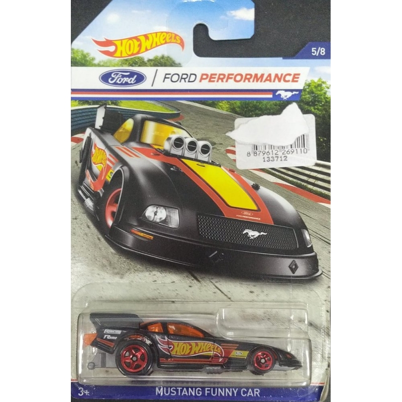 HOT WHEELS MUSTANG FUNNY CAR FORD PERFOMANCE 5/8 PRETO 2015 EMBALAGEM NORMAL