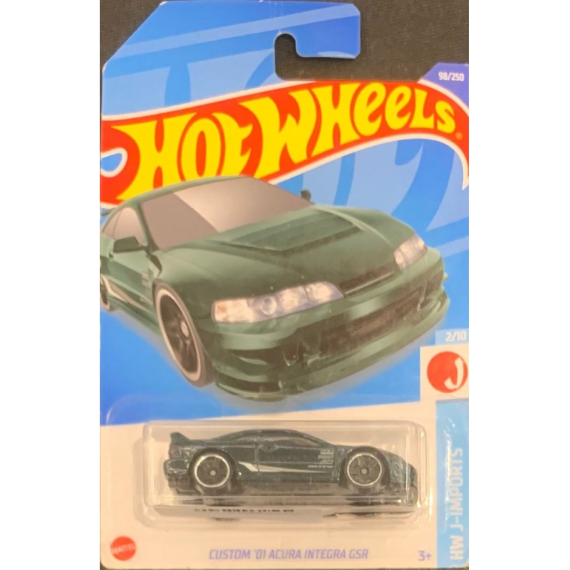 HOT WHEELS - CUSTOM ´01 ACURA INTEGRA GSR VERDE DE 2021 2/10 COM BLISTER NORMAL