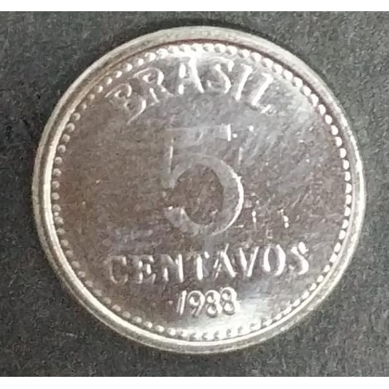 BRASIL MOEDA DE 5 CENTAVOS 1988 FLOR DE CUNHO