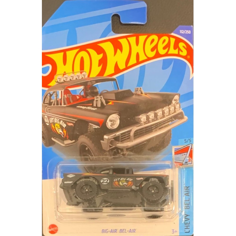 HOT WHEELS - BIG-AIR BEL-AIR PRETO DE 2021 5/5 COM BLISTER NORMAL