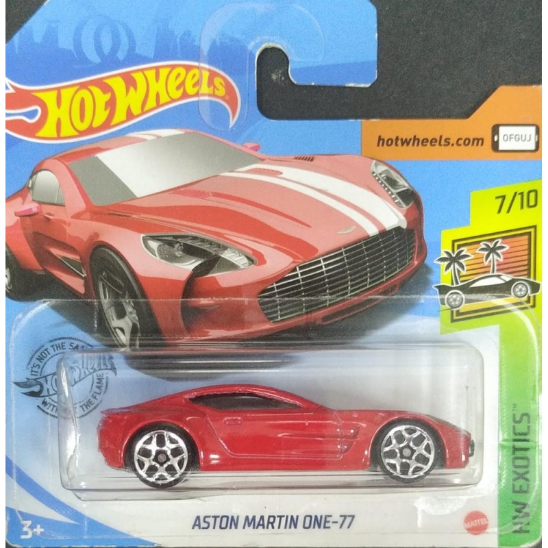 HOT WHEELS ASTON MARIN ONE-77 7/10 2018 VERMELHO EMBALAGEM PEQUENA