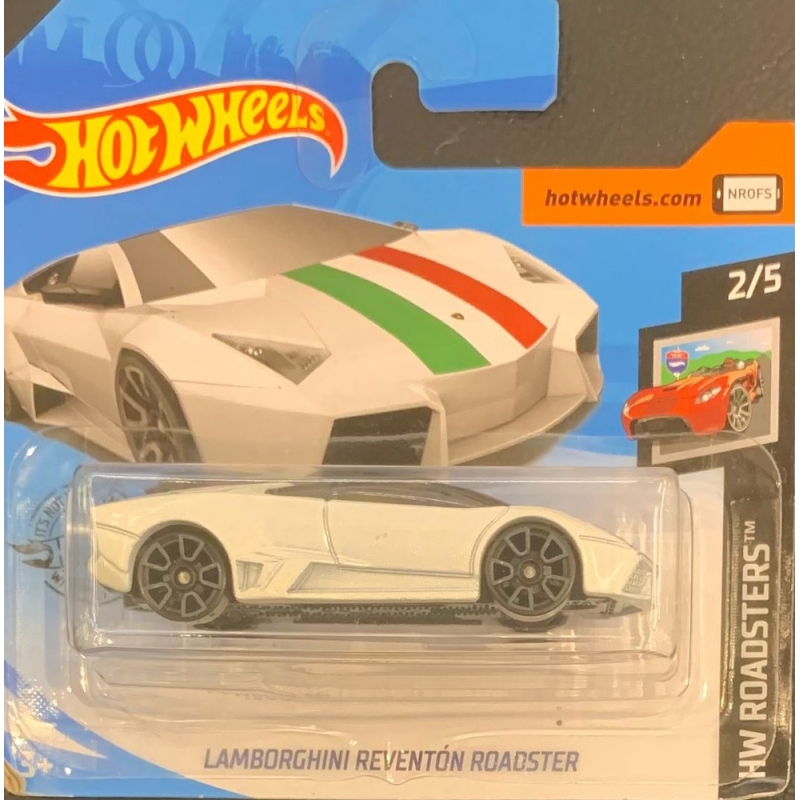 HOT WHEELS - LAMBORGHINI REFENTÓN ROADSTER BRANCO DE 2018 2/5 BLISTER PEQUENO