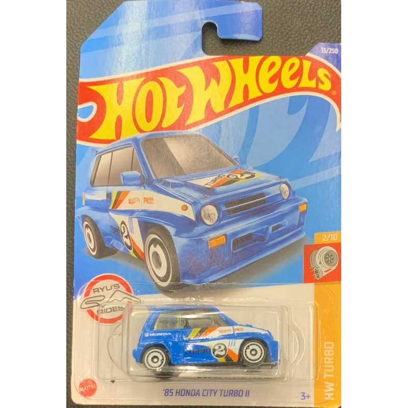 HOT WHEELS 85 HONDA CITY TURBO II 2/10 2021 AZUL COM EMBALAGEM NORMAL