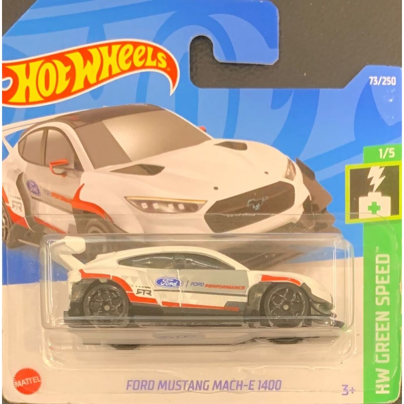 HOT WHEELS - FORD MUSTANG MACH-E 1400 BRANCO DE 2021 1/5 COM BLISTER PEQUENO