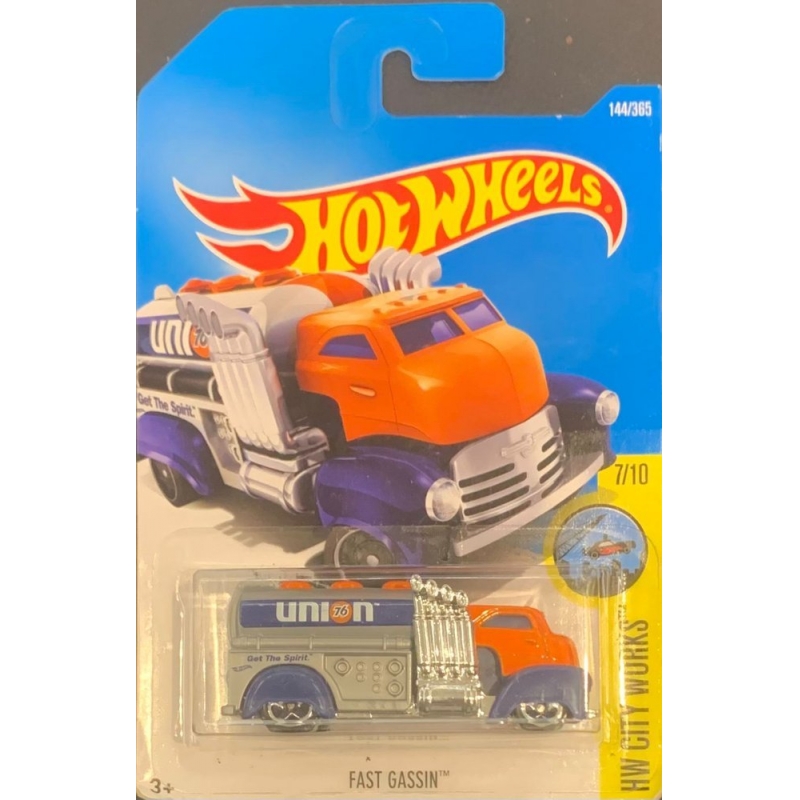 HOT WHEELS - FAST GASSIN LARANJA DE 2015 7/10 COM BLISTER NORMAL