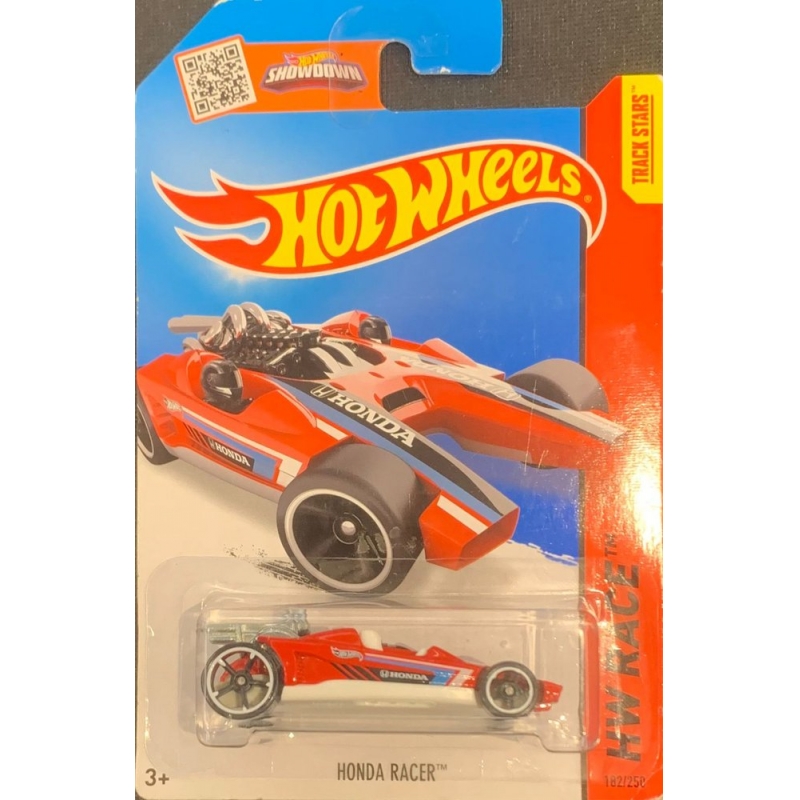 HOT WHEELS - HONDA RACER VERMELHO COM BRANCO DE 2013 COM BLISTER NORMAL