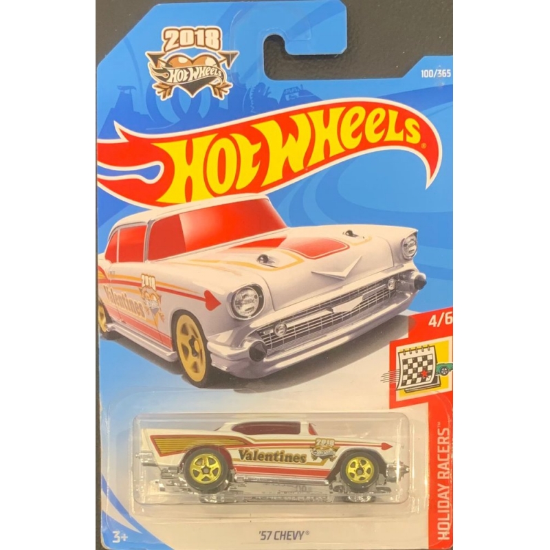 HOT WHEELS - ´57 CHEVY BRANCO DE 2017 4/6 COM BLISTER NORMAL