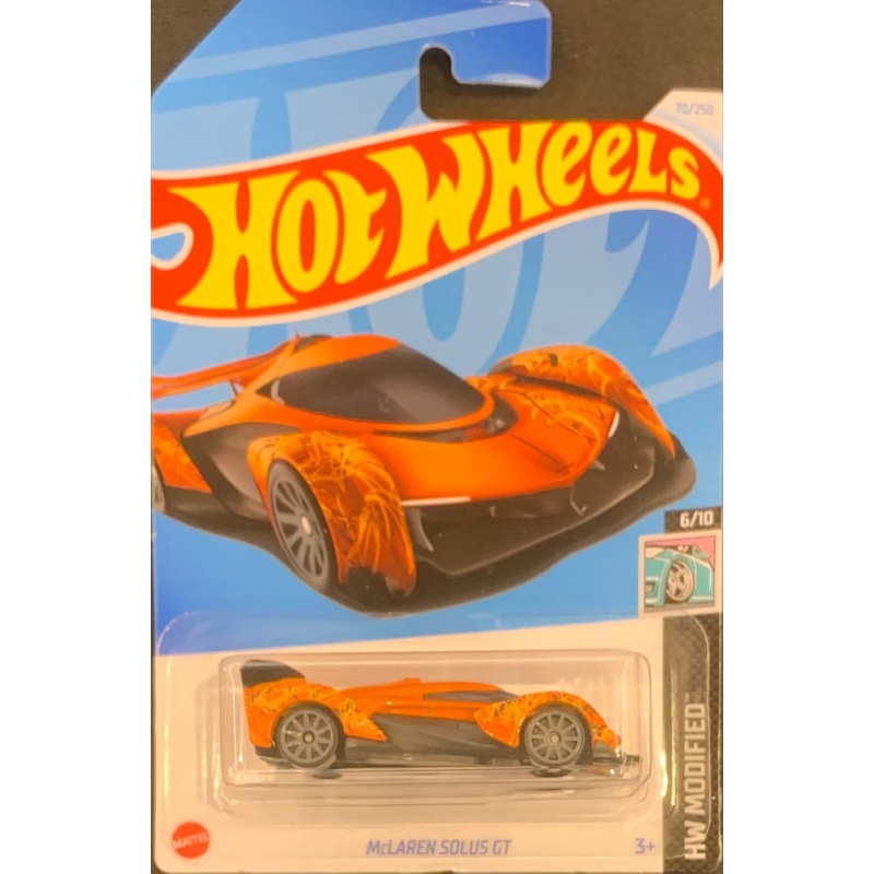 HOT WHEELS - MCLAREN SOLUS GT LARANJA DE 2021 6/10 COM BLISTER NORMAL