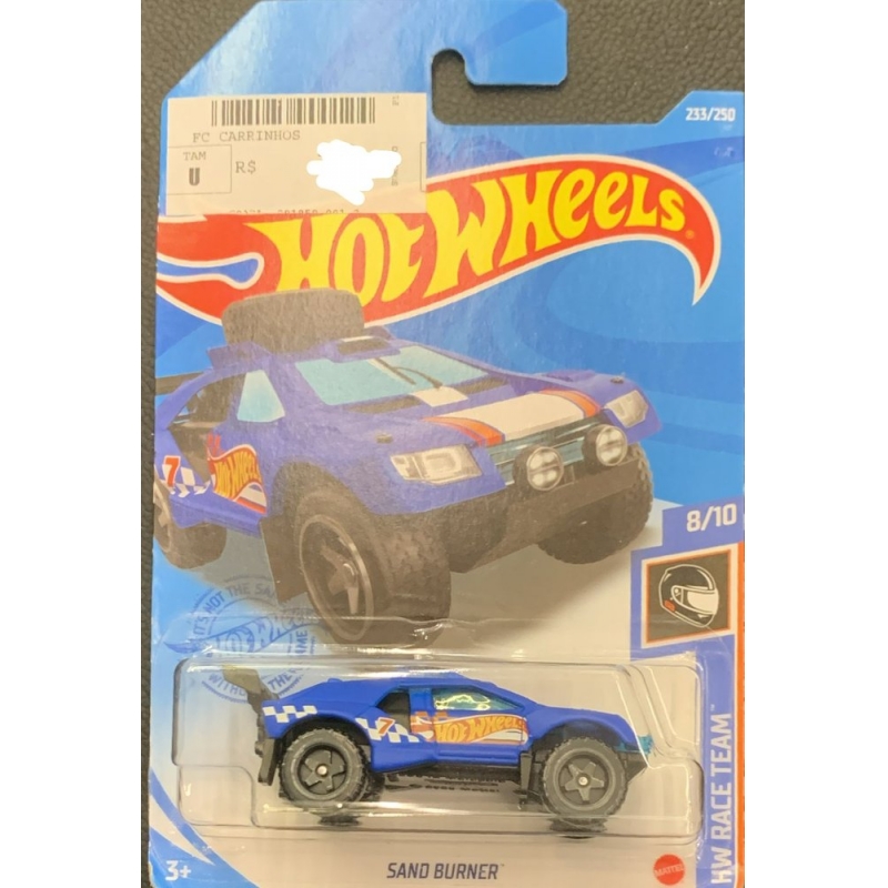 HOT WHEELS SAND BURNER 8/10 2020 AZUL COM EMBALAGEM NORMAL