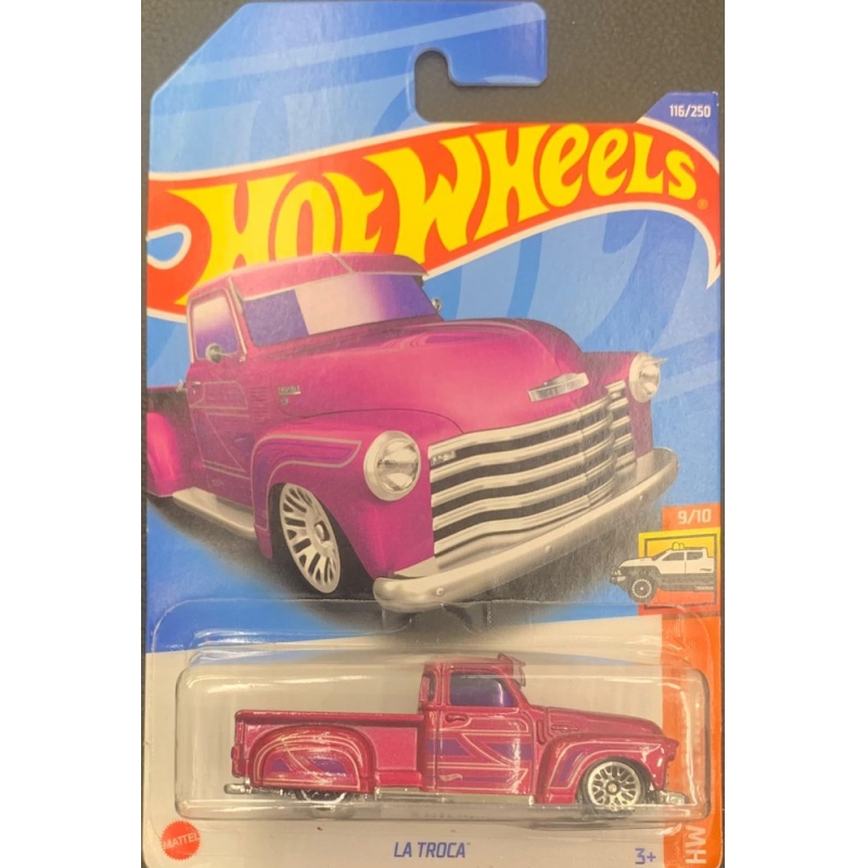 HOT WHEELS - LA TROCA ROSA DE 2021 9/10 COM BLISTER NORMAL