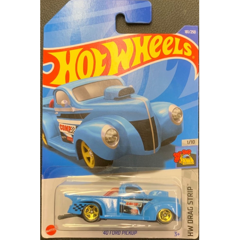 HOT WHEELS 40 FORD PICKUP 1/10 2021 AZUL COM EMBALAGEM NORMAL