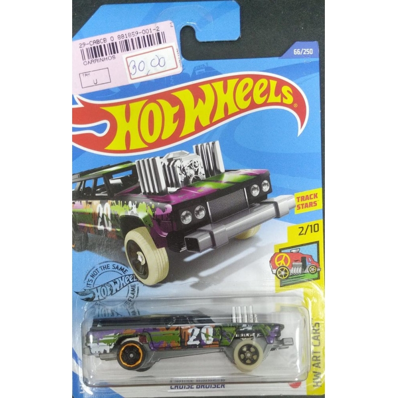 HOT WHEELS CRUISE BRUISER ROXO 2/10 HW ART CARS 2018 BLISTER NORMAL