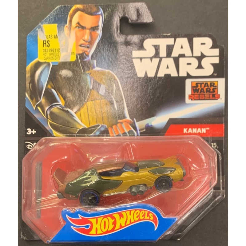 HOTWHEELS - STAR WARS REBELS KANAN DE 2015 COM BLISTER TEMATICO