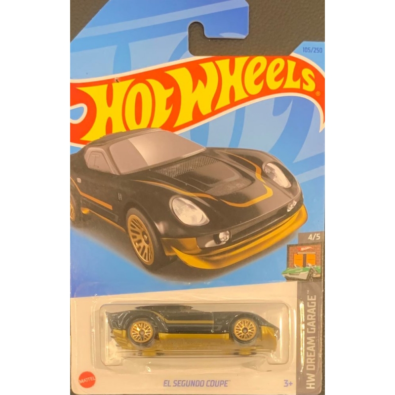 HOT WHEELS - EL SEGUNDO COUPE PRETO DE 2021 4/5 COM BLISTER NORMAL