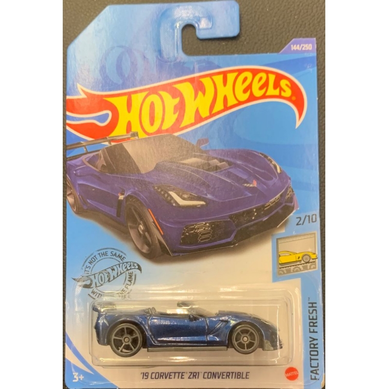 HOT WHEELS 19 CORVETTE ZR1 CORVETTE 2/10 2018 AZUL COM EMBALAGEM NORMAL