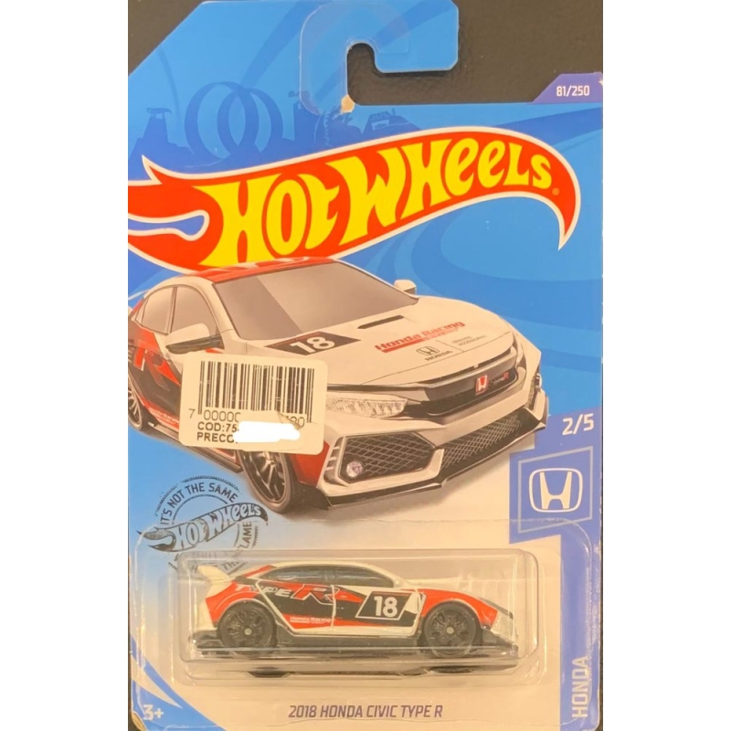 HOT WHEELS - 2018 HONDA CIVIC TYPE R BRAMCO DE 2018 2/5 COM BLISTER NORMAL