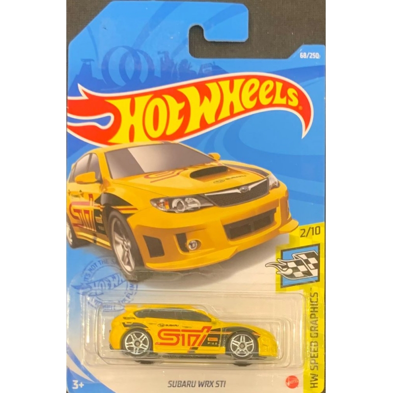 HOT WHEELS - SUBARU WRX STI AMARELO DE 2020 2/10 COM BLISTER NORMAL