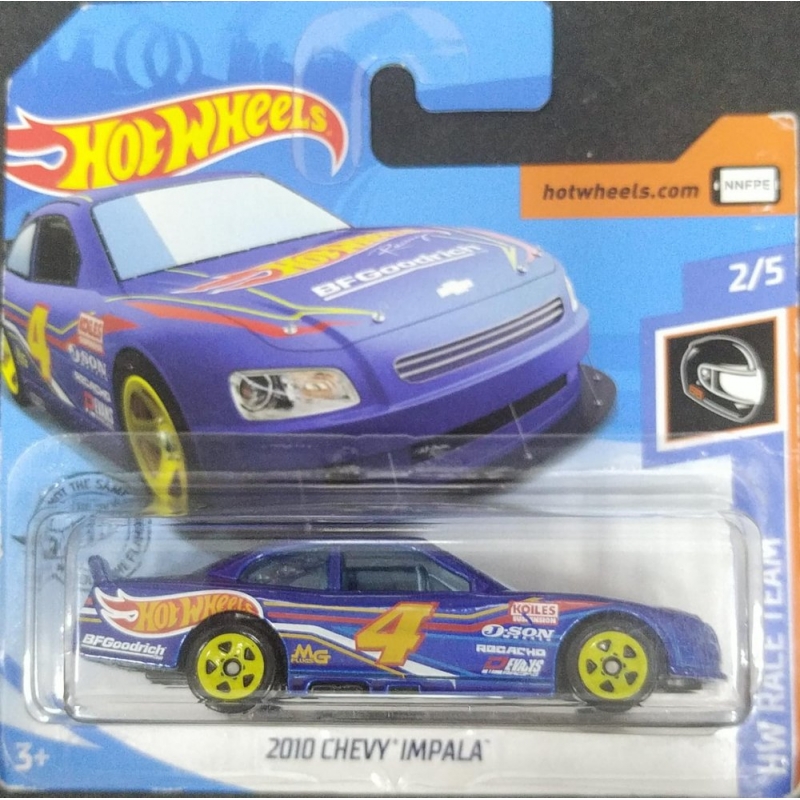 HOT WHEELS 2010 CHEVY IMPALA 2/5 2018 AZUL EMBALAGEM PEQUENA