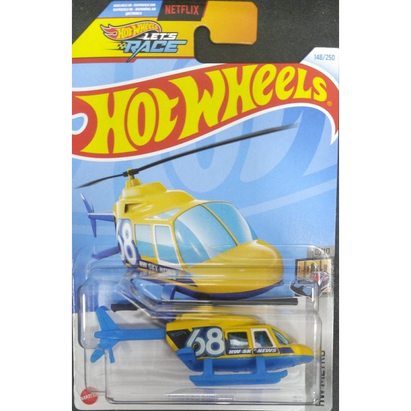 HOT WHEELS LETS RACE NETFLIX PROPPER CHOPPER6/10AMARELO DE 2021 EMBALAGEM NORMAL