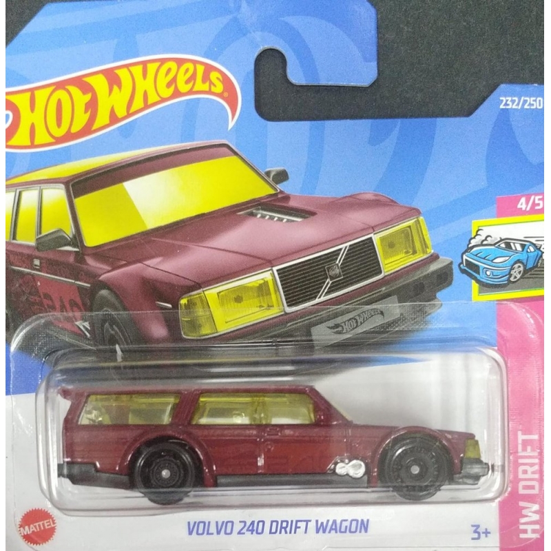 HOT WHEELS VOLVO 240 DRIFT WAGON 4/5 2021 VERMELHO EMBALAGEM PEQUENA