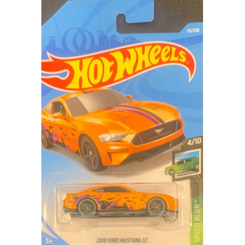 HOT WHEELS - 2018 FORD MUSTANG GT LARANJA DE 2017 4/10 COM BLISTER NORMAL