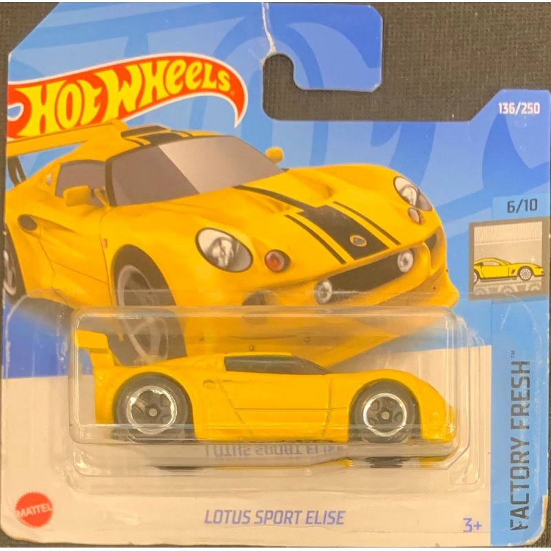 HOT WHEELS - LOTUS SPORT ELISE AMARELO DE 2021 6/10 COM BLISTER PEQUENO