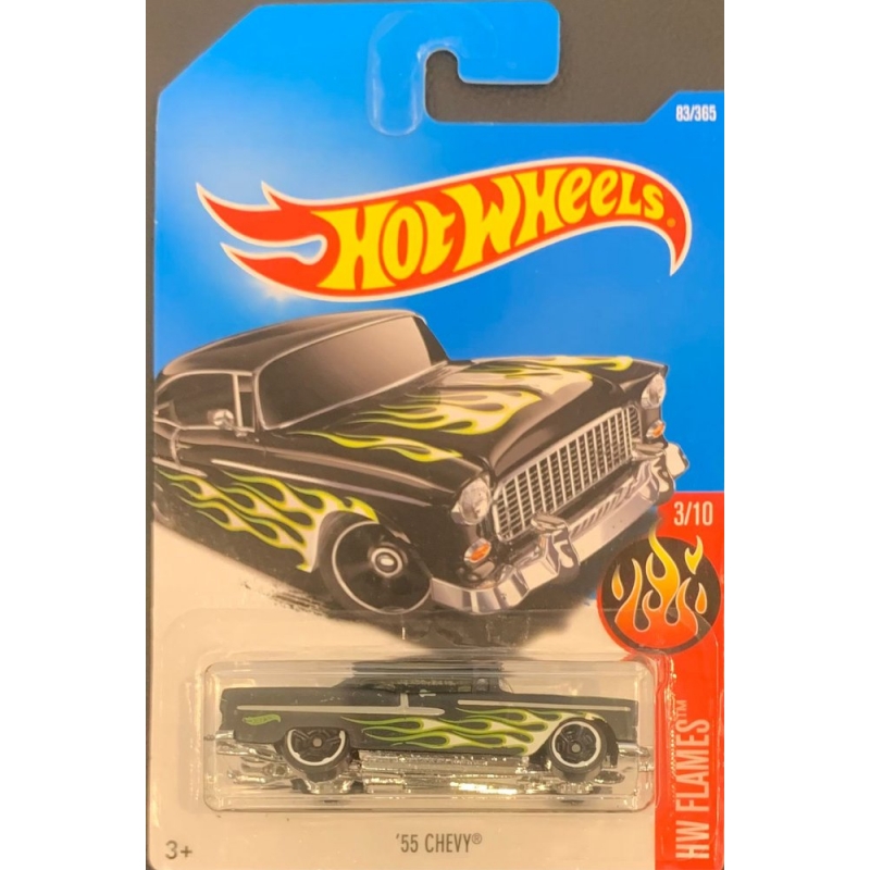 HIT WHEELS 55 CHEVY 3/10 PRETO 2015 COM BLISTER NORMAL