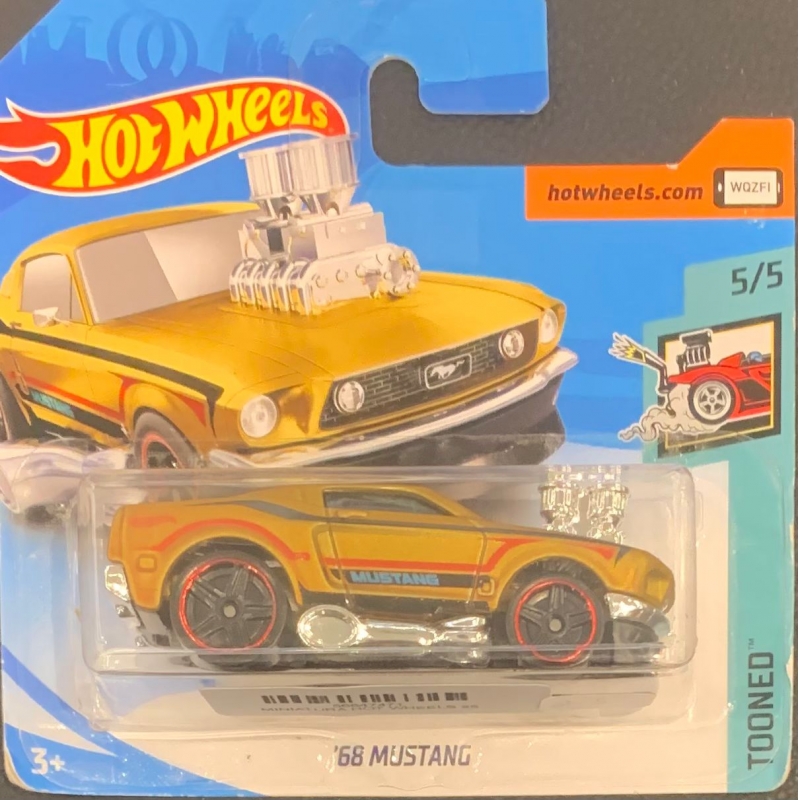 HOT WHEELS - ´68 MUSTANG DOURADO DE 2017 5/5 COM BLISTER PEQUENO