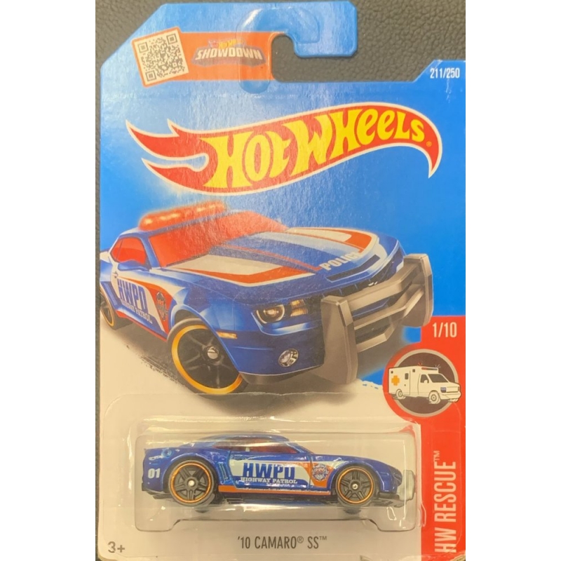 HOT WHEELS 10 CAMARO SS 1/10 2015 AZUL COM EMBALAGEM NORMAL