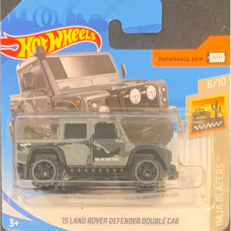 HOT WHEELS -15 LAND ROVER DEFENDER DOUBLE CAB CINZA DE 2018 6/10 BLISTER PEQUENO