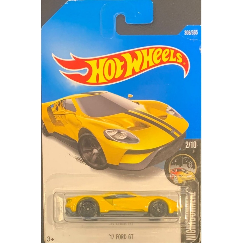 HOT WHEELS - ´17 FORD GT AMARELO DE 2015 2/10 COM BLISTER NORMAL