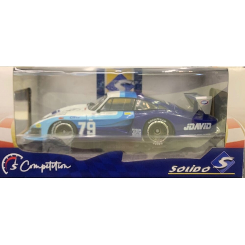 MINIATURA 1:18 SOLIDO COMPETITION PORSCHE 935 MOBYDICK 24H LE MANS 1982 AZUL