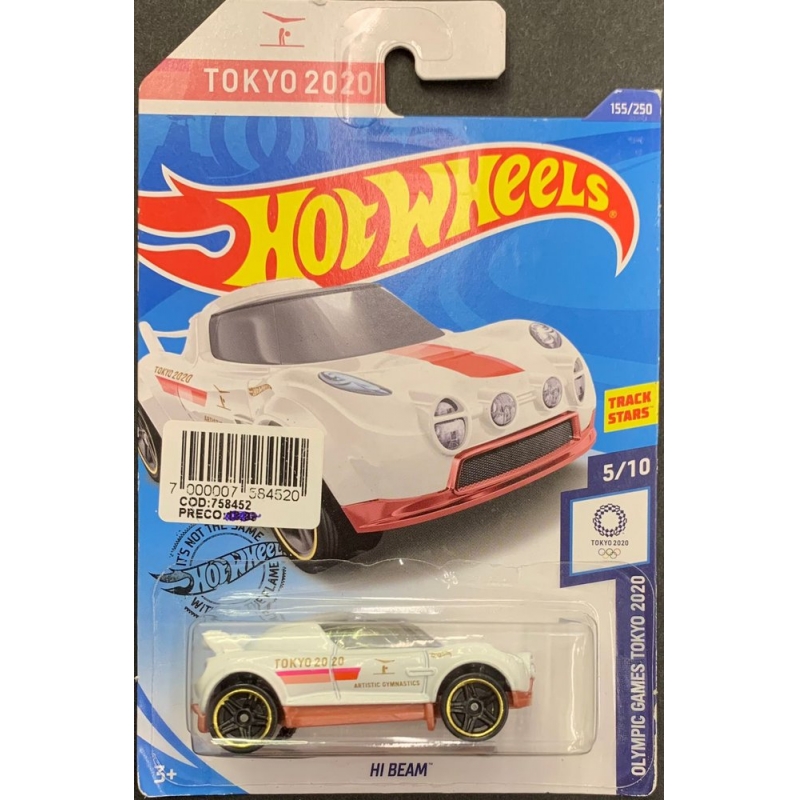 HOT WHEELS - TOKYO 2020 HI BEAM BRANCO DE 2018 5/10 COM BLISTER NORMAL