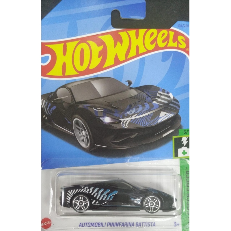 HOT WHEELS AUTOMOBILI PININFARINA BATTISTA 5/10 PRETO 2021 COM BLISTER NORMAL