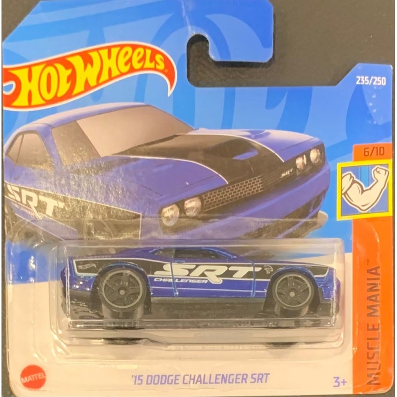 HOT WHEELS - ´15 DODGE CHALLENGER SRT AZUL DE 2021 6/10 COM BLISTER PEQUENO