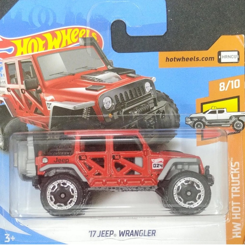 HOT WHEELS 17 JEEP WRANGLER 8/10 2017 VERMELHO EMBALAGEM PEQUENA