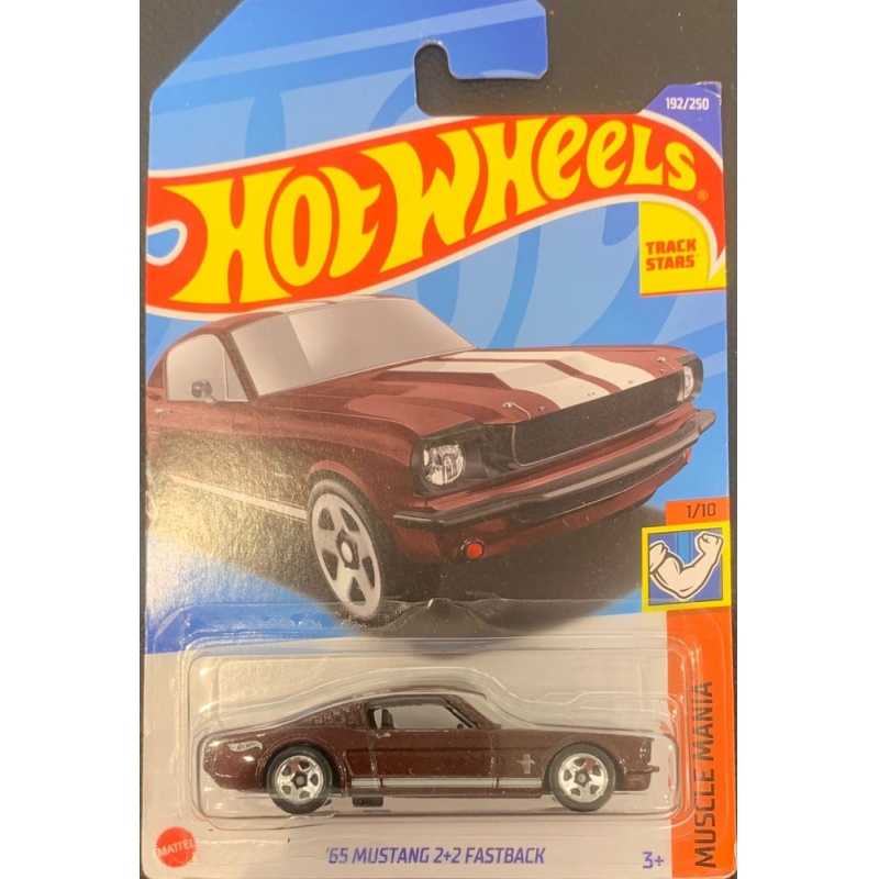 HOT WHEELS - ´65 MUSTANG 2+2 FASTBACK VERMELHO DE 2021 1/10 COM BLISTER NORMAL