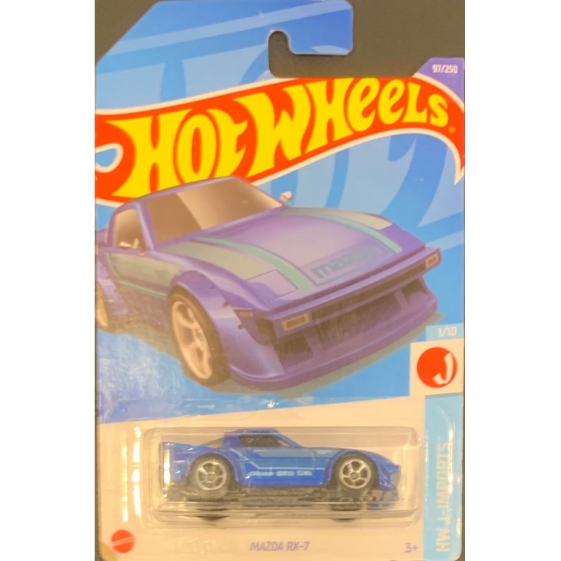 HOT WHEELS - MAZDA RX-7 AZUL DE 2021 1/10 COM BLISTER NORMAL