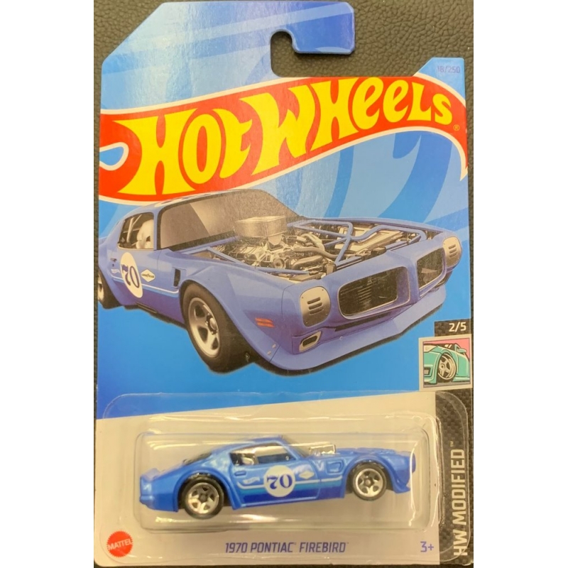 HOT WHEELS 1970 PONTIAC FIREBIRD 2/5 2021 AZUL COM EMBALAGEM NORMAL