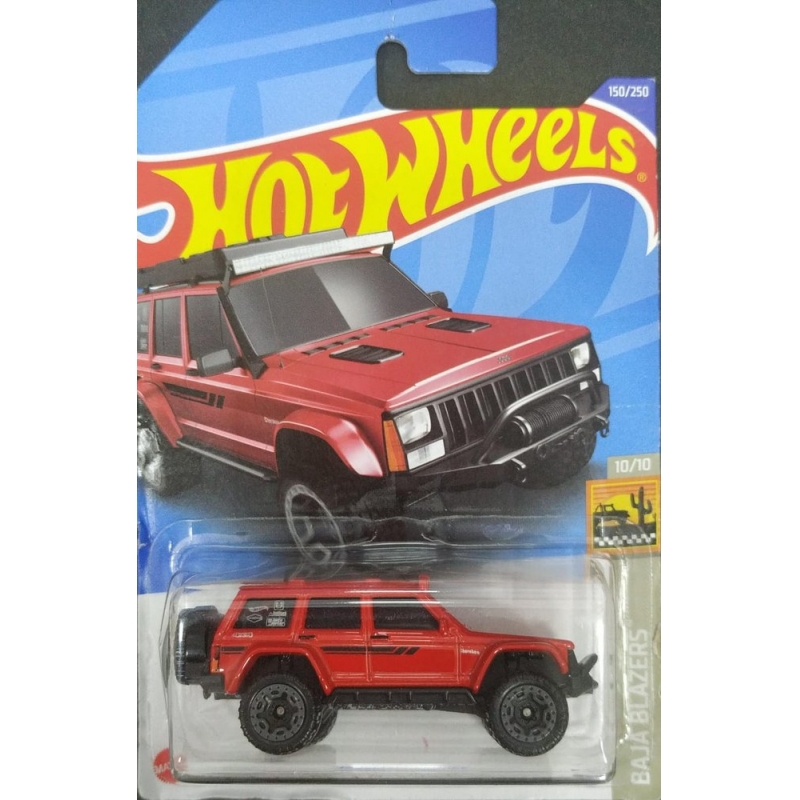 HOT WHEELS 95 JEEP CHEROKEE 10/10 2021 VERMELHO EMBALAGEM NORMAL