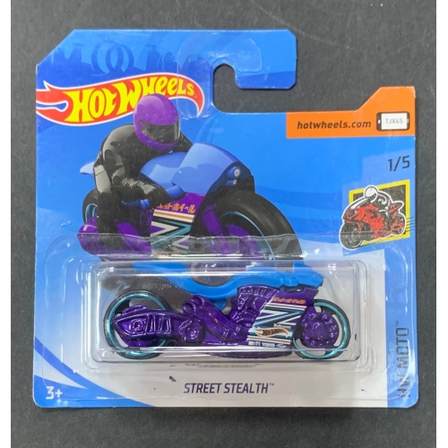 HOT WHEELS - MOTOCICLETA STREET STEALTH ROXO COM AZUL