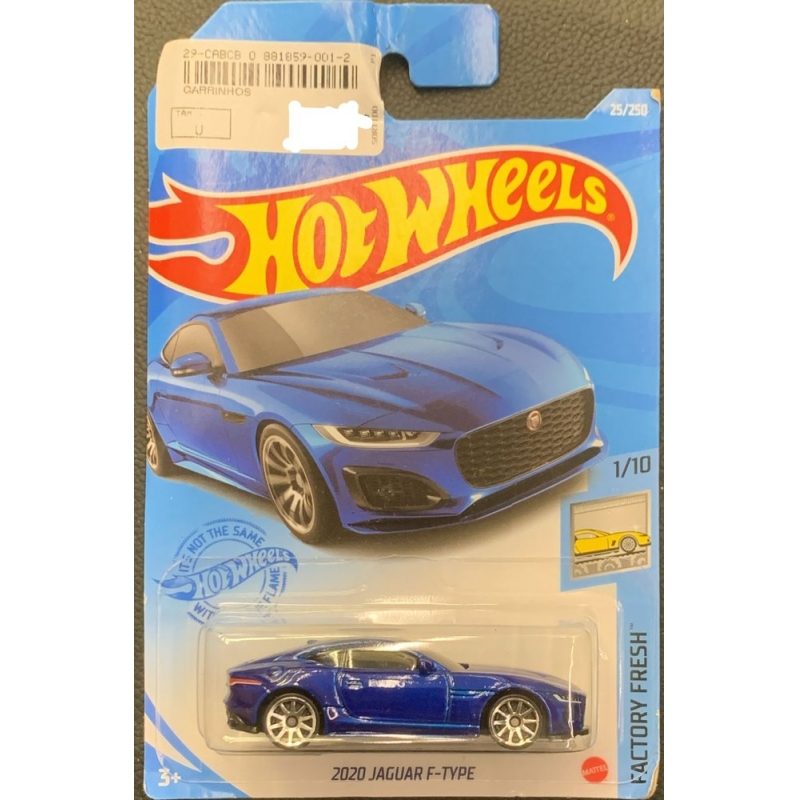 HOT WHEELS JAGUAR F-TYPE 1/10 2020 AZUL COM EMBALAGEM NORMAL