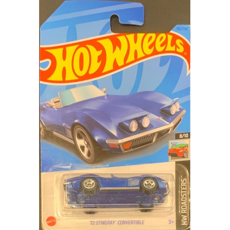 HOT WHEELS - ´72 STINGRAY CONVERTIBLE AZUL DE 2021 8/10 COM BLISTER NORMAL