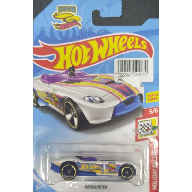 HOT WHEELS TRACK STARS HOLIDAY RACERS RRROADSTER5/6 T-HUNT 2017 EMBALAGEM NORMAL