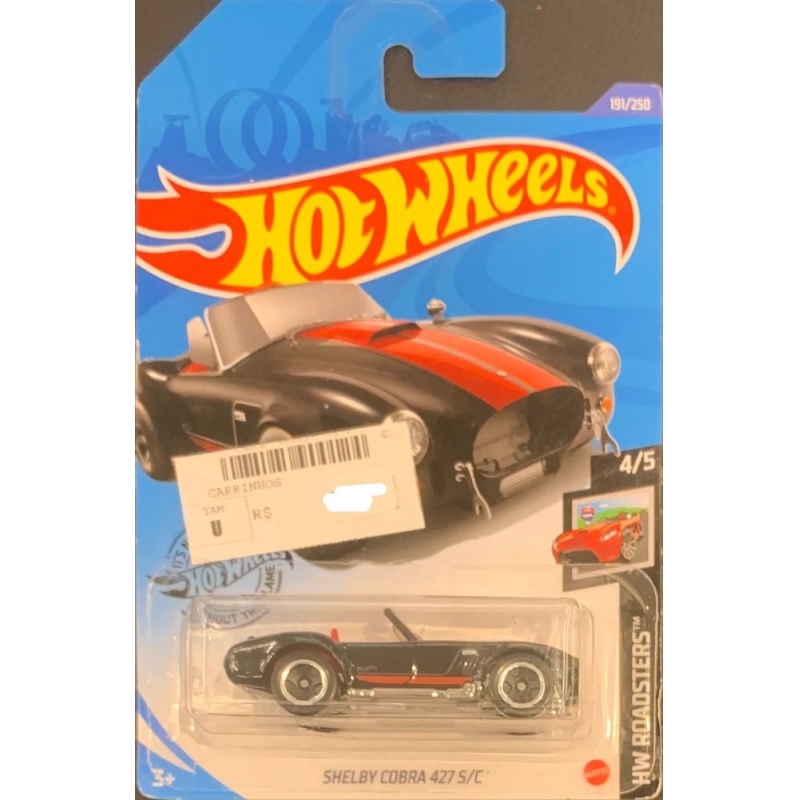 HOT WHEELS - SHELBY COBRA 427 SC PRETO DE 2018 4/5 COM BLISTER NORMAL